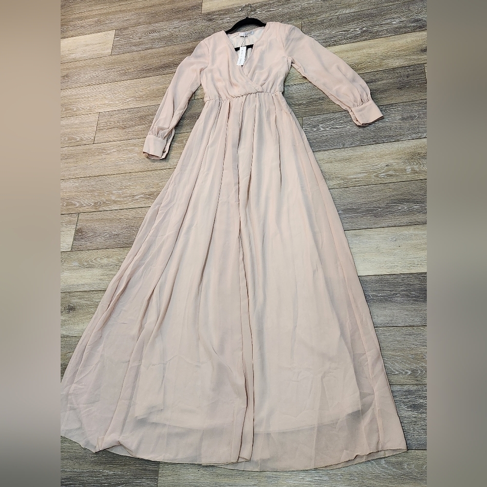 Baltic Born Elegant Pale Pink Maxi Dress Size Xsmall - Picture 2 of 9